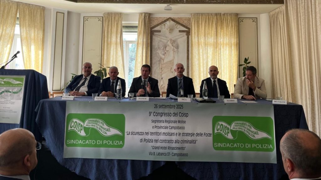Coisp, confermati i vertici regionali e provinciali. A Campobasso confronto su sicurezza e criminalità