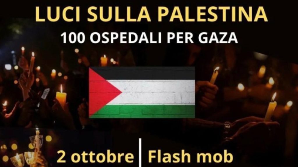 ‘Luci sulla Palestina’, il 2 ottobre flash mob per ricordare il personale sanitario ucciso a Gaza