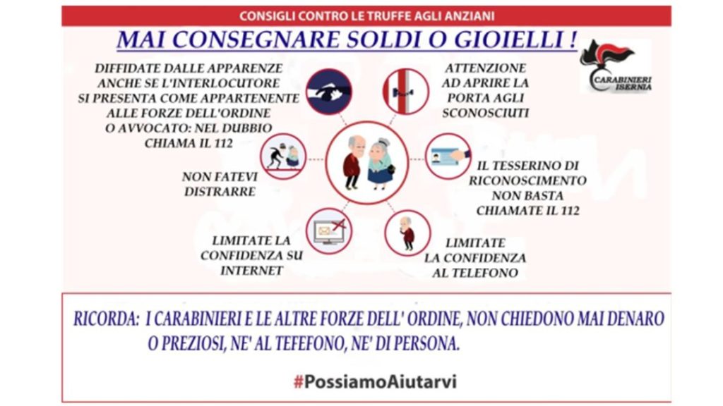 Truffe anziani, malintenzionati sempre più abili (e subdoli): nuove segnalazioni. I consigli dei Carabinieri