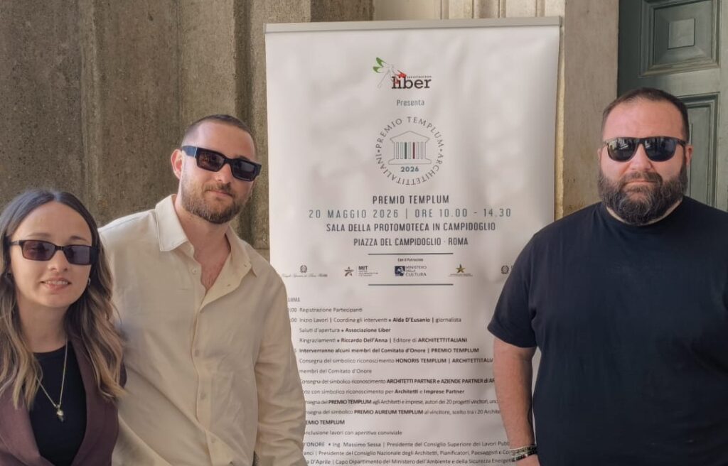 L’architettura di Bojano trionfa in Campidoglio, lo studio De Luca-Rodelli-Finocchi vince il Premio Templum 2026