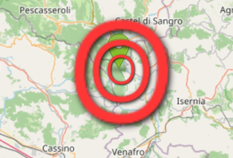Paura in provincia di Isernia, a mezzanotte scossa di terremoto di magnitudo 4.1