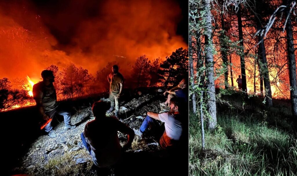 Montefalcone nella morsa degli incendi: quinto giorno di fuoco, “catena umana” per spegnere le fiamme