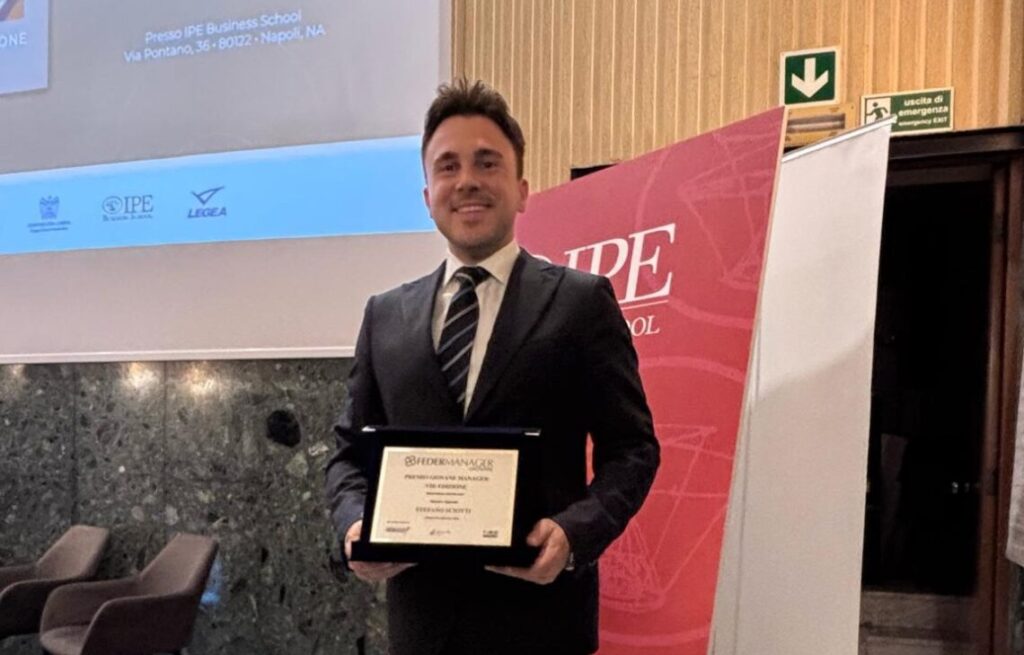 Federmanager Abruzzo e Molise sul podio del premio “Giovane Manager 2026”, riconoscimento per Stefano Sciotti