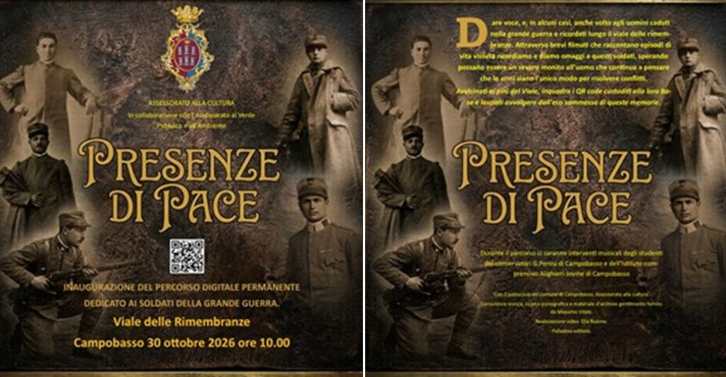 “Presenze di Pace”: lungo Viale delle Rimembranze un percorso digitale per dare voce ai Caduti ‘dimenticati’